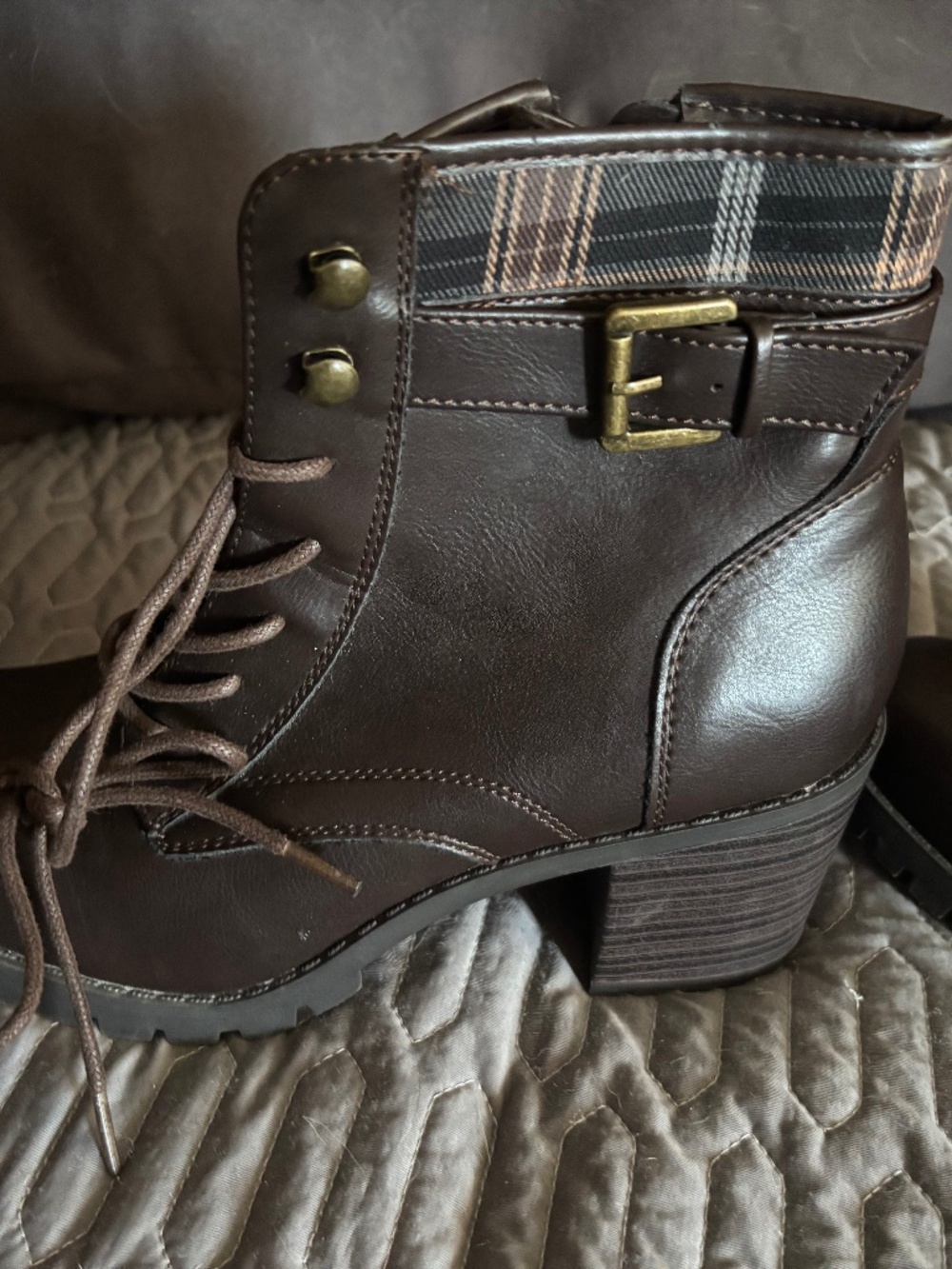 Brown dress boots